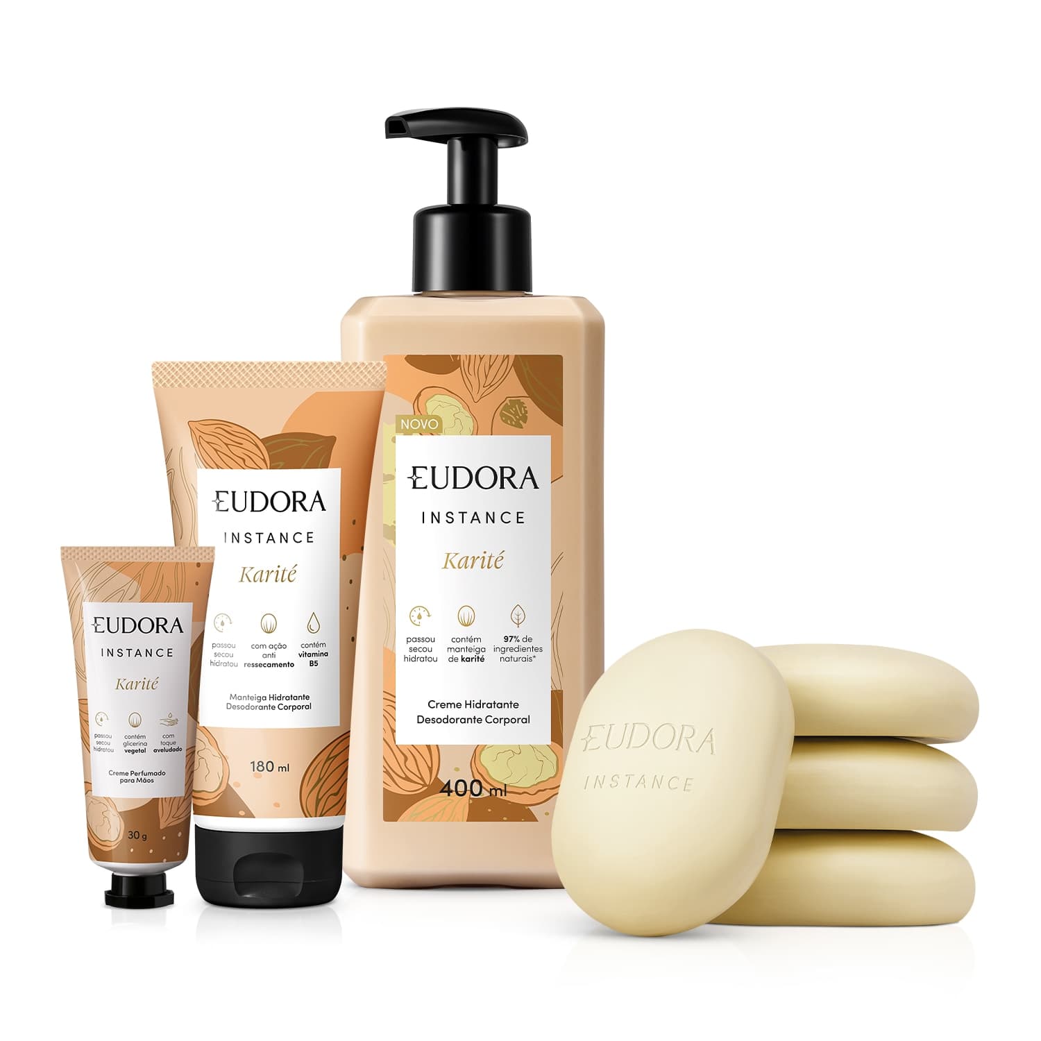 Combo Corpo e Banho Instance Karité (4 itens)