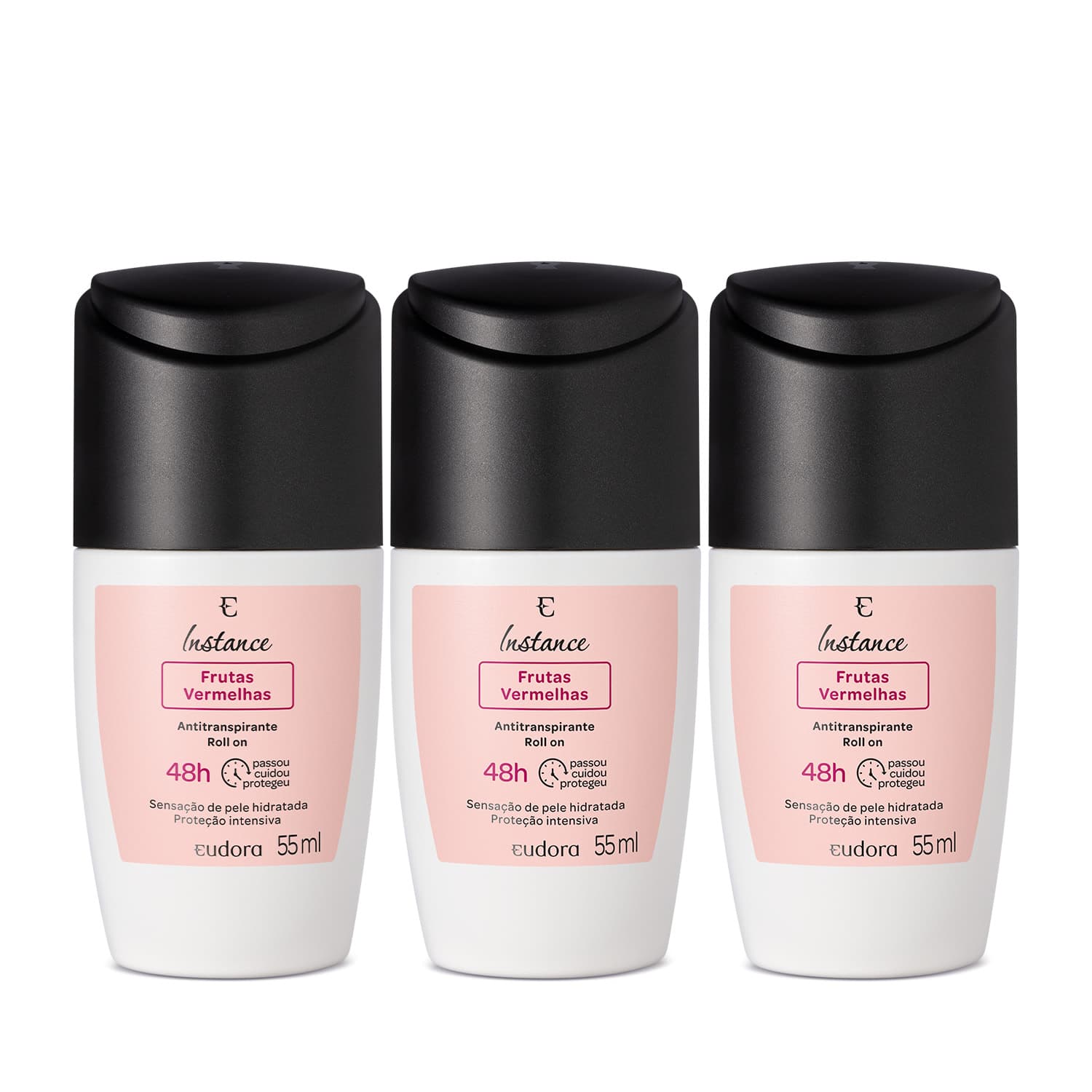 Combo Antitranspirante Roll On Instance Frutas Vermelhas 3x55ml